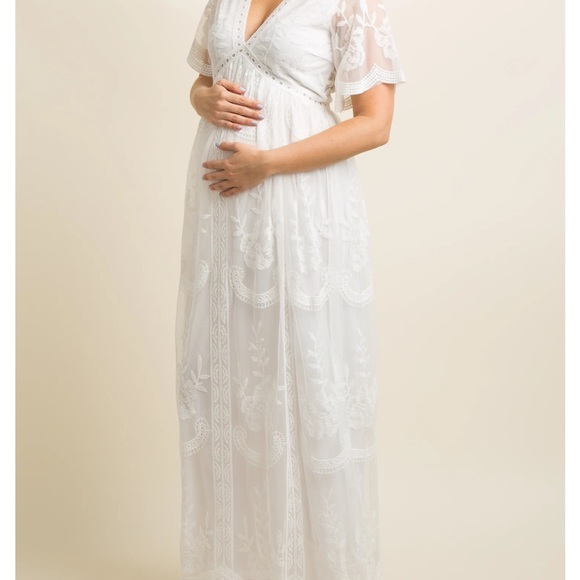 Pink blush maternity dress - Picture 2 of 7